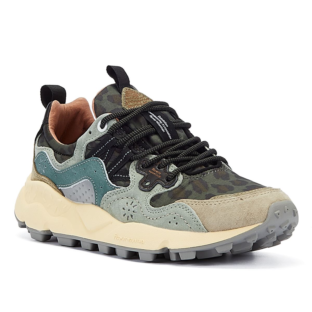 Flower Mountain Yamano 3 Schwarze Farbe/Graue Wildleder-Sneakers