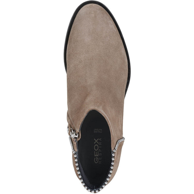 Geox Resia Wildleder Damenstiefel In Dunkelbeige