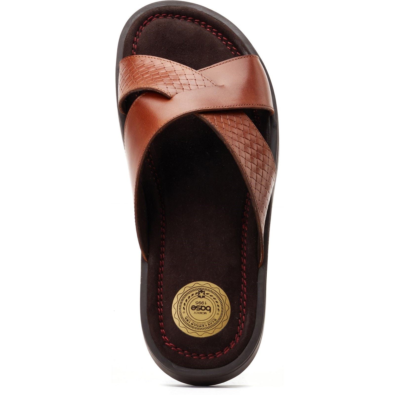 Base London Astro Leder Herren Sandalen In Verbranntem Tan