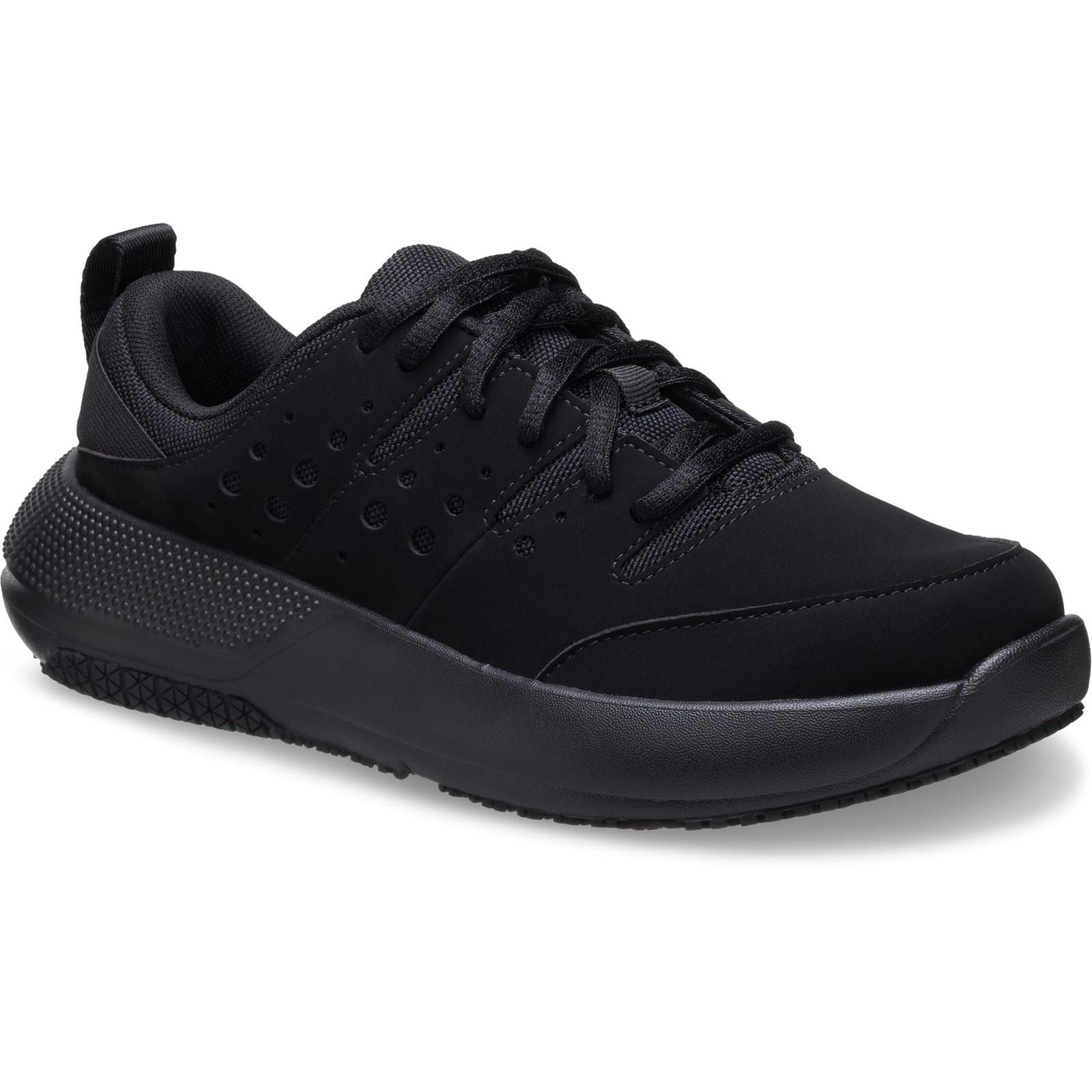 Crocs On the Clock Polyurethan Damen Sneaker In Triple Black