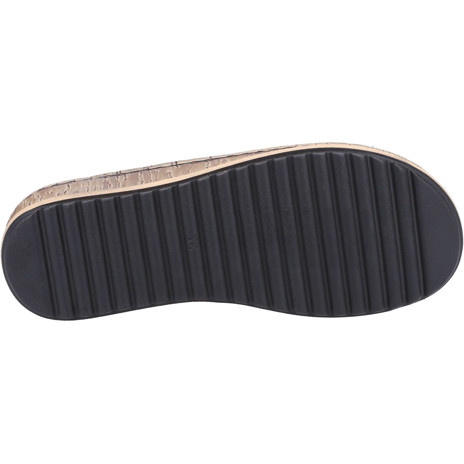 Hush Puppies Elissa Toepost Damen Sandalen Aus Schwarzem Wildleder