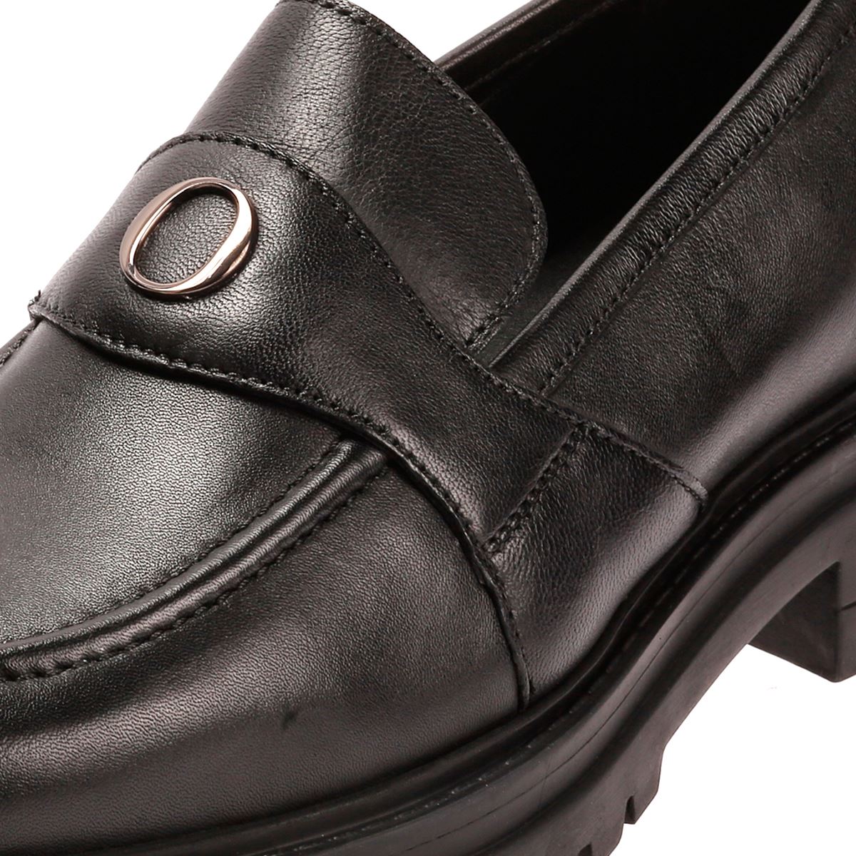 Osprey London The Greenwich Leder Damen Schwarze Loafer