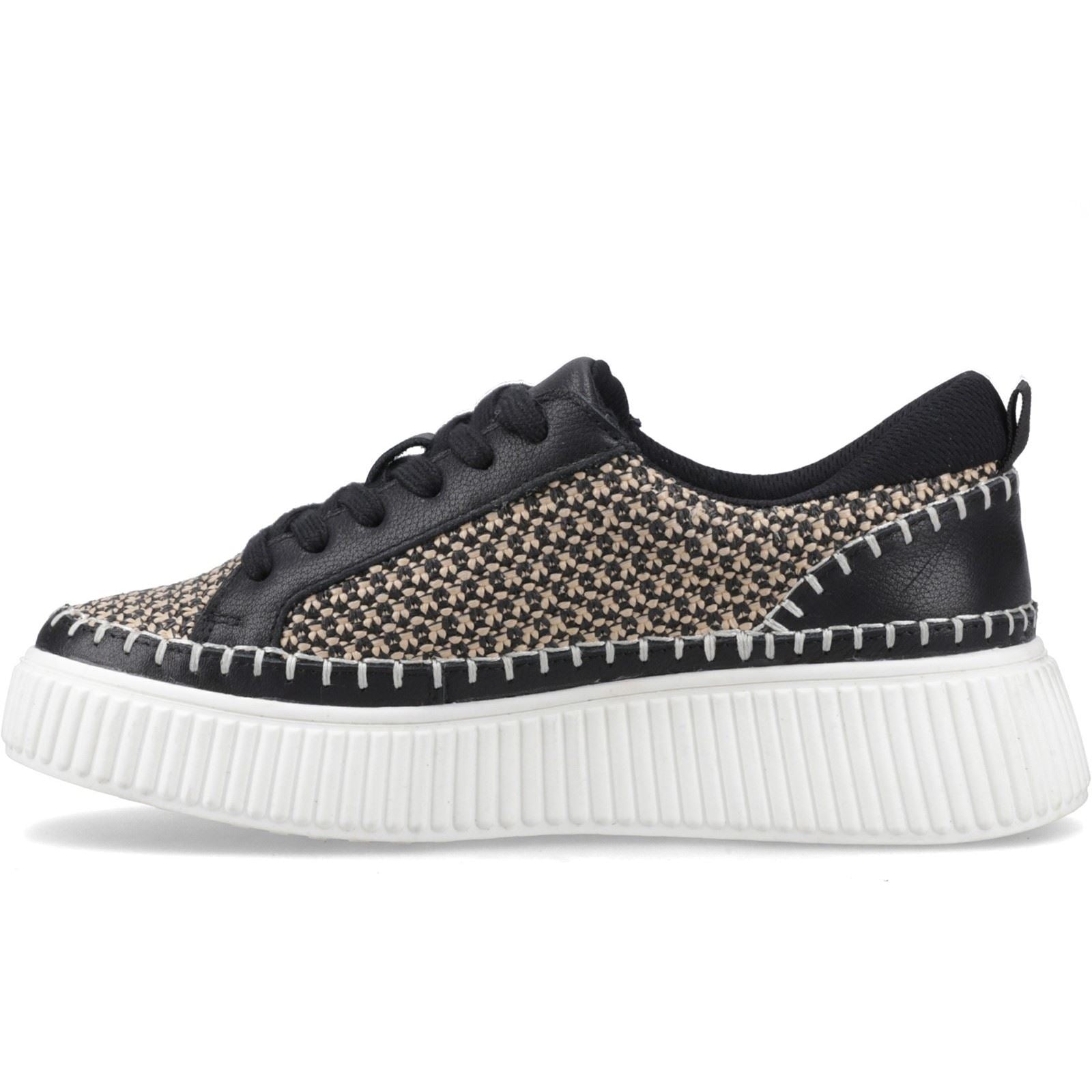 Hush Puppies Haisley Woven Textile Damen Schwarz Sneaker