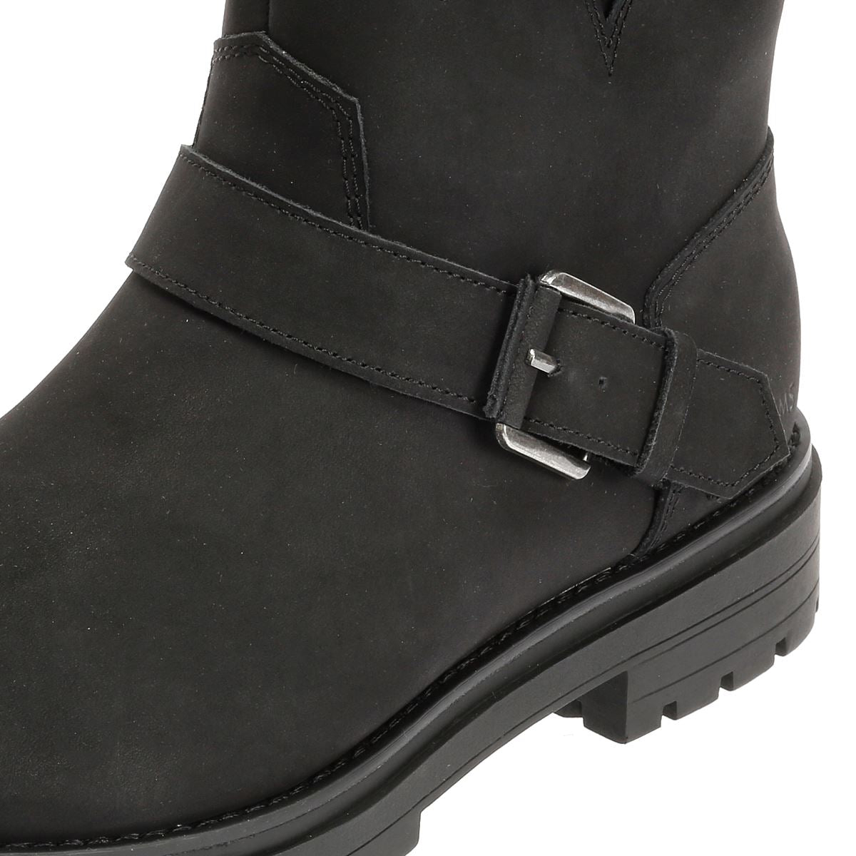 TOMS Ionie Moto Nubuck Damen Schwarze Stiefel