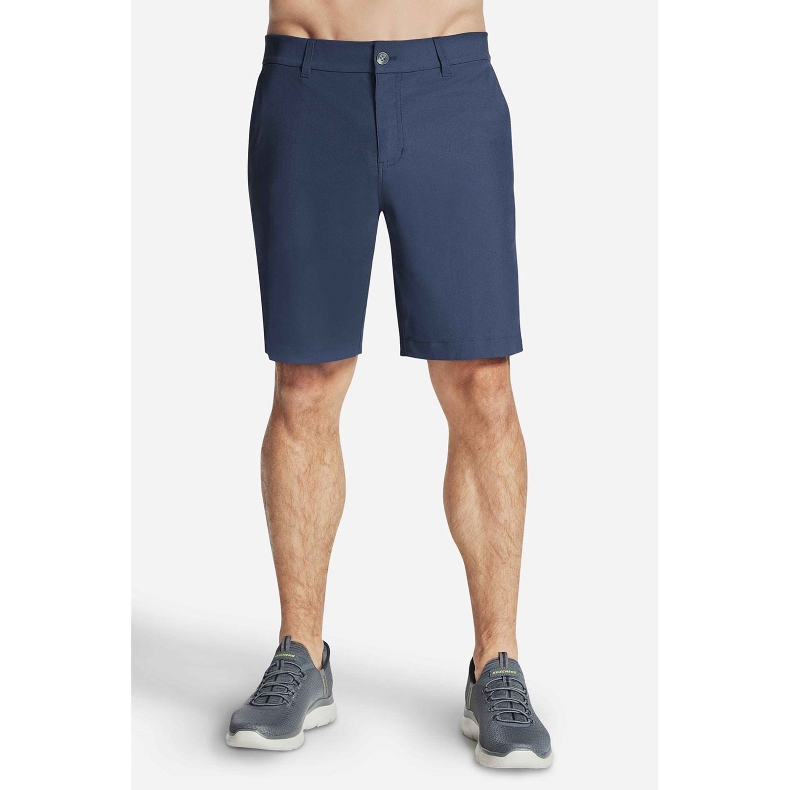 Skechers Premium Everywhere 9 Inch Polyester Herren Graue Knielange Shorts