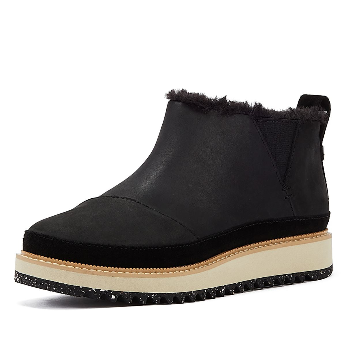 TOMS Marlo Damenstiefel Aus Schwarzem Geöltem Nubukleder