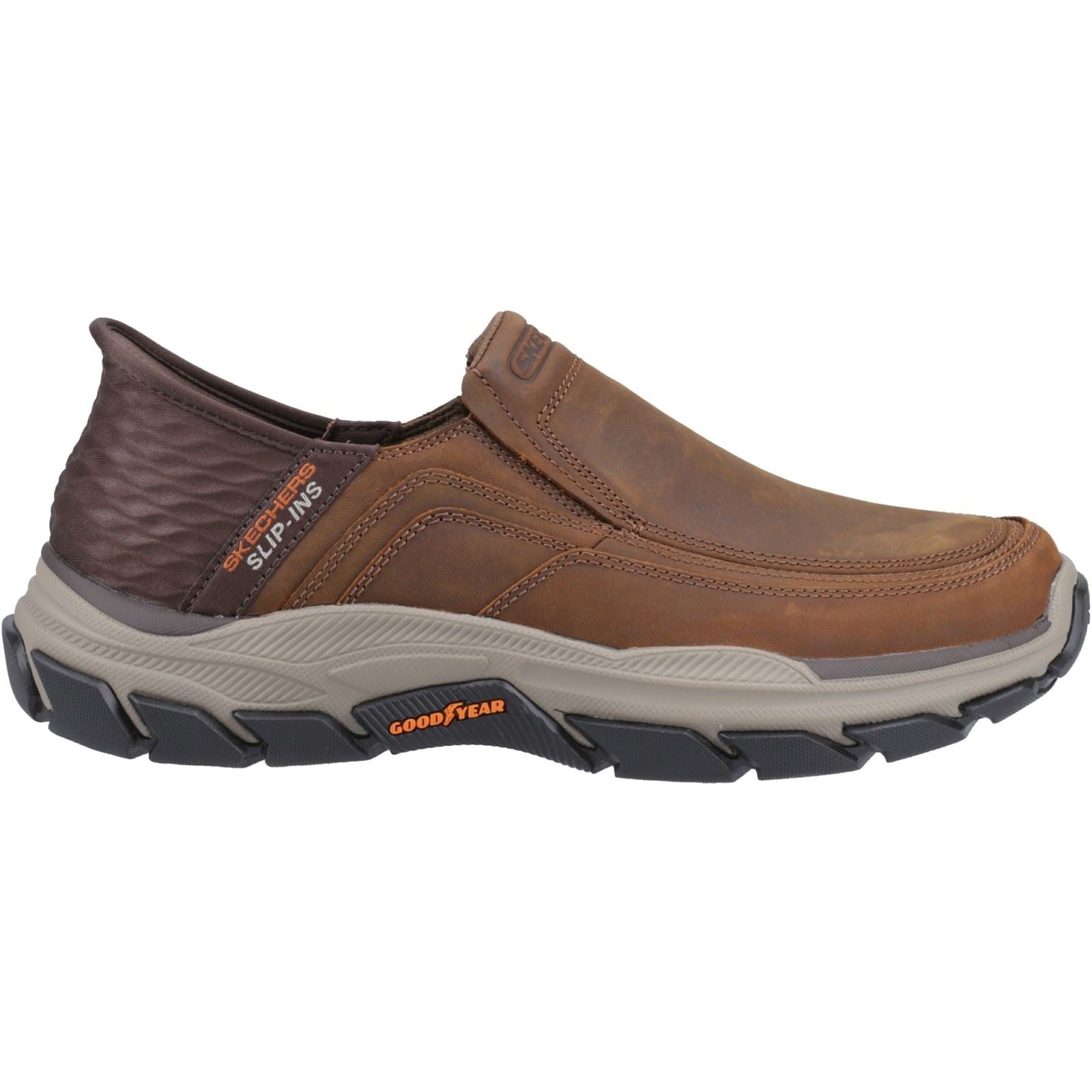 Skechers Respected Elgin Herren Mokassins Aus Dunkelbraunem Leder