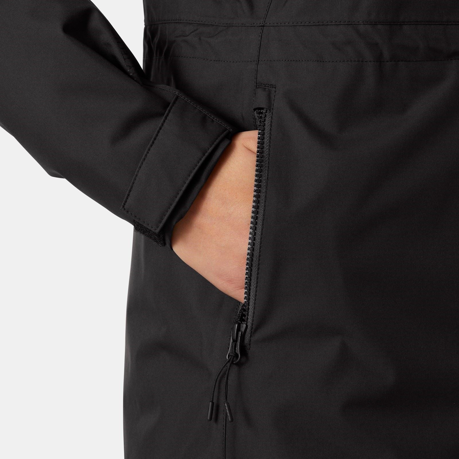 Helly Hansen Sport Westport Damen Schwarzer Gerader Mantel