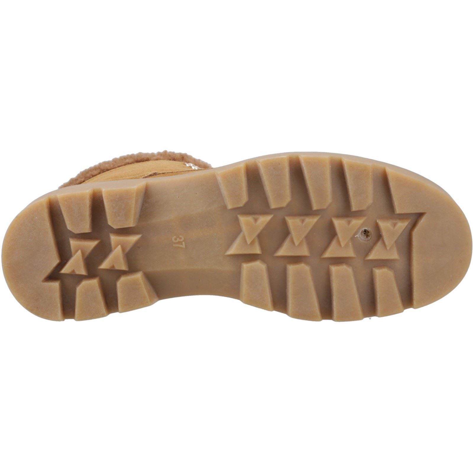 Hush Puppies Aurelia Damen Winterstiefeletten aus Veloursleder in Tan