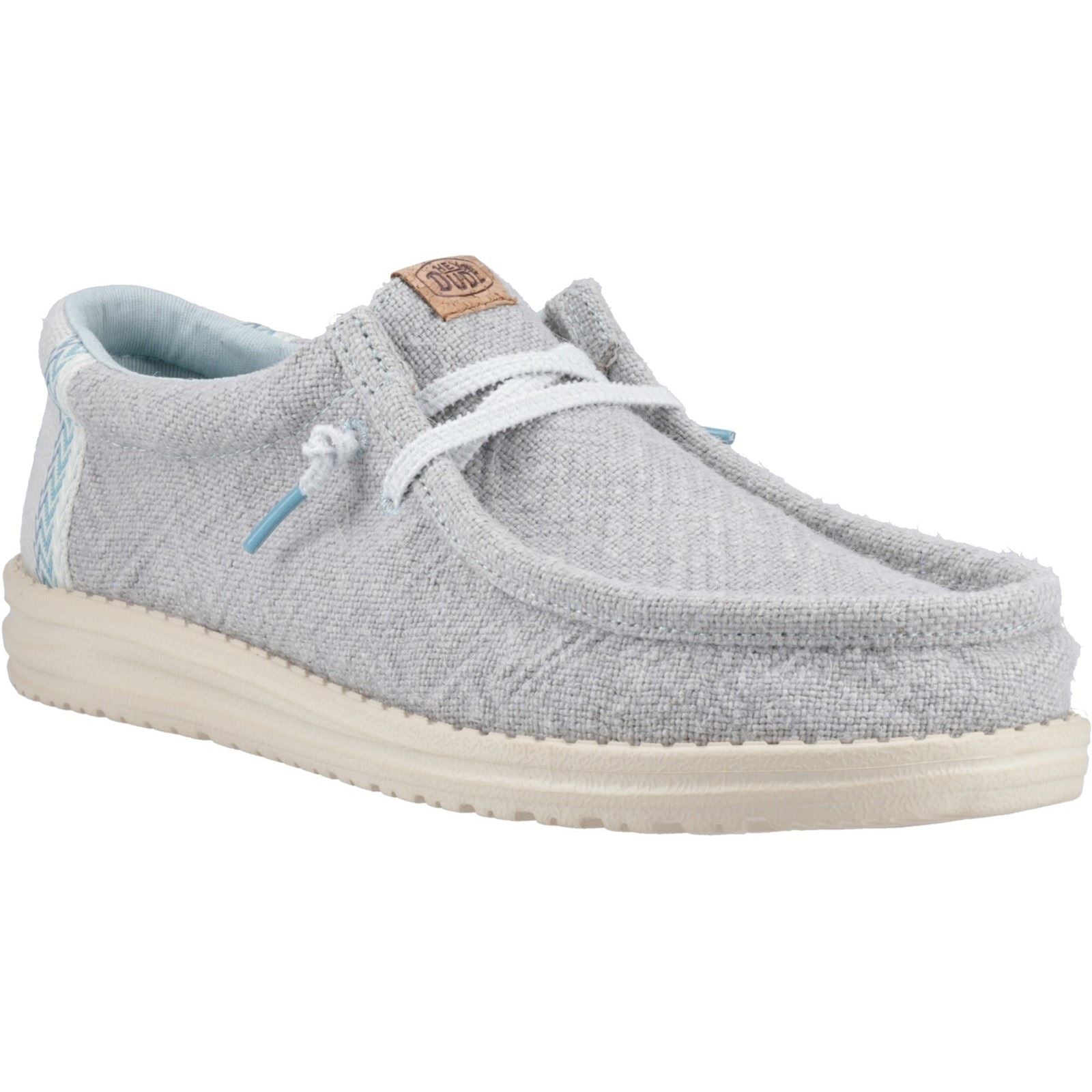 HEYDUDE Wally Jute Herren Mokassinschuhe Aus Jutegewebe In Cloud Blau/Dawn Blau