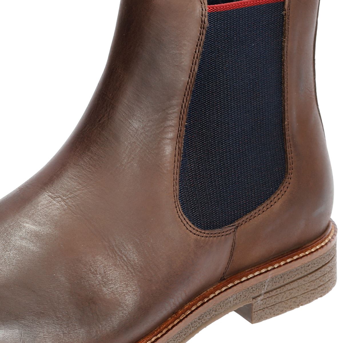 Ben Sherman Walker Chelsea Leder Herren Braune Stiefel