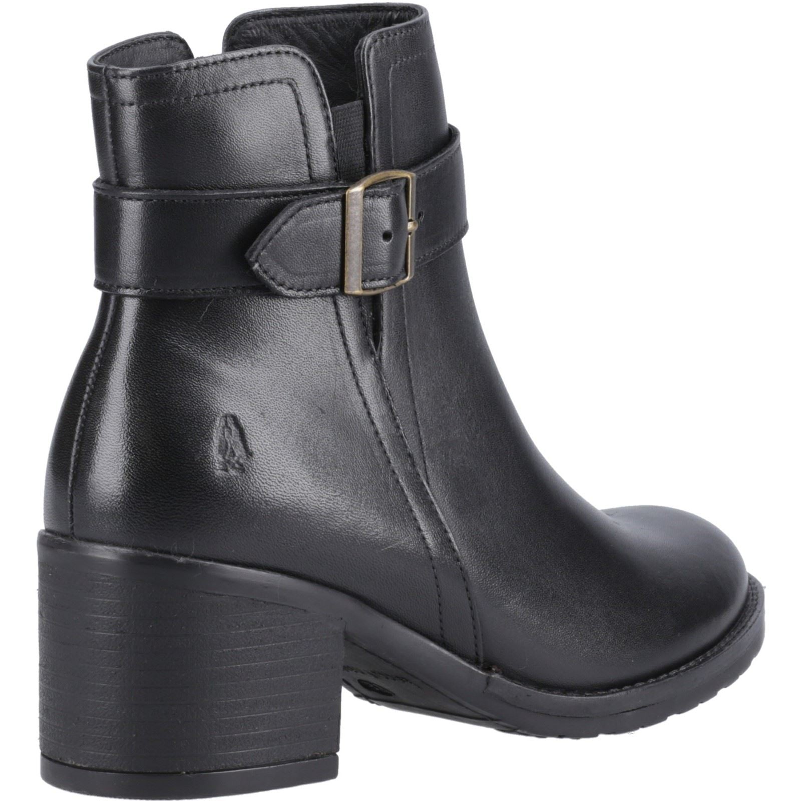 Hush Puppies Hensley Damen Stiefeletten aus schwarzem Leder mit Absatz