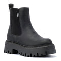 Buffalo Aspen Chelsea Damenlederstiefel In Schwarz