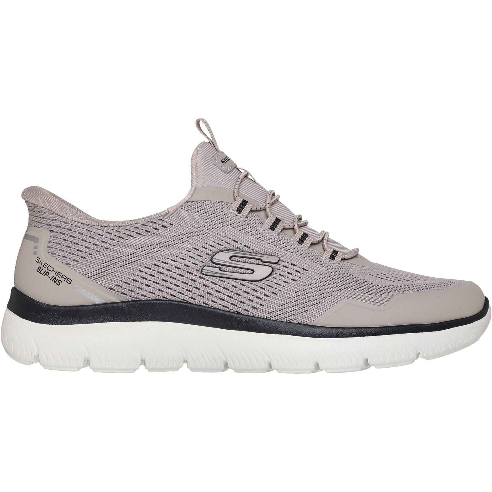 Skechers Summits Top Rate Textil Herren Taupe/Schwarze Farbe Sneakers