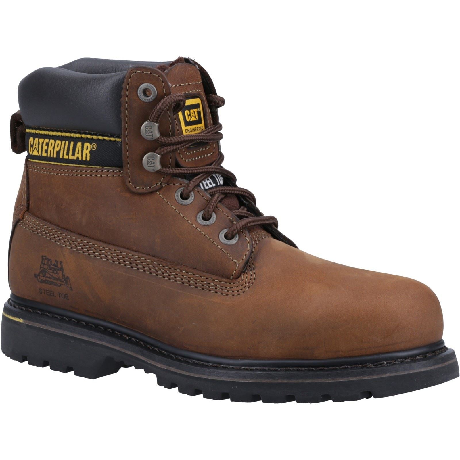 Caterpillar Holton Leder  Braune Sicherheitsstiefel