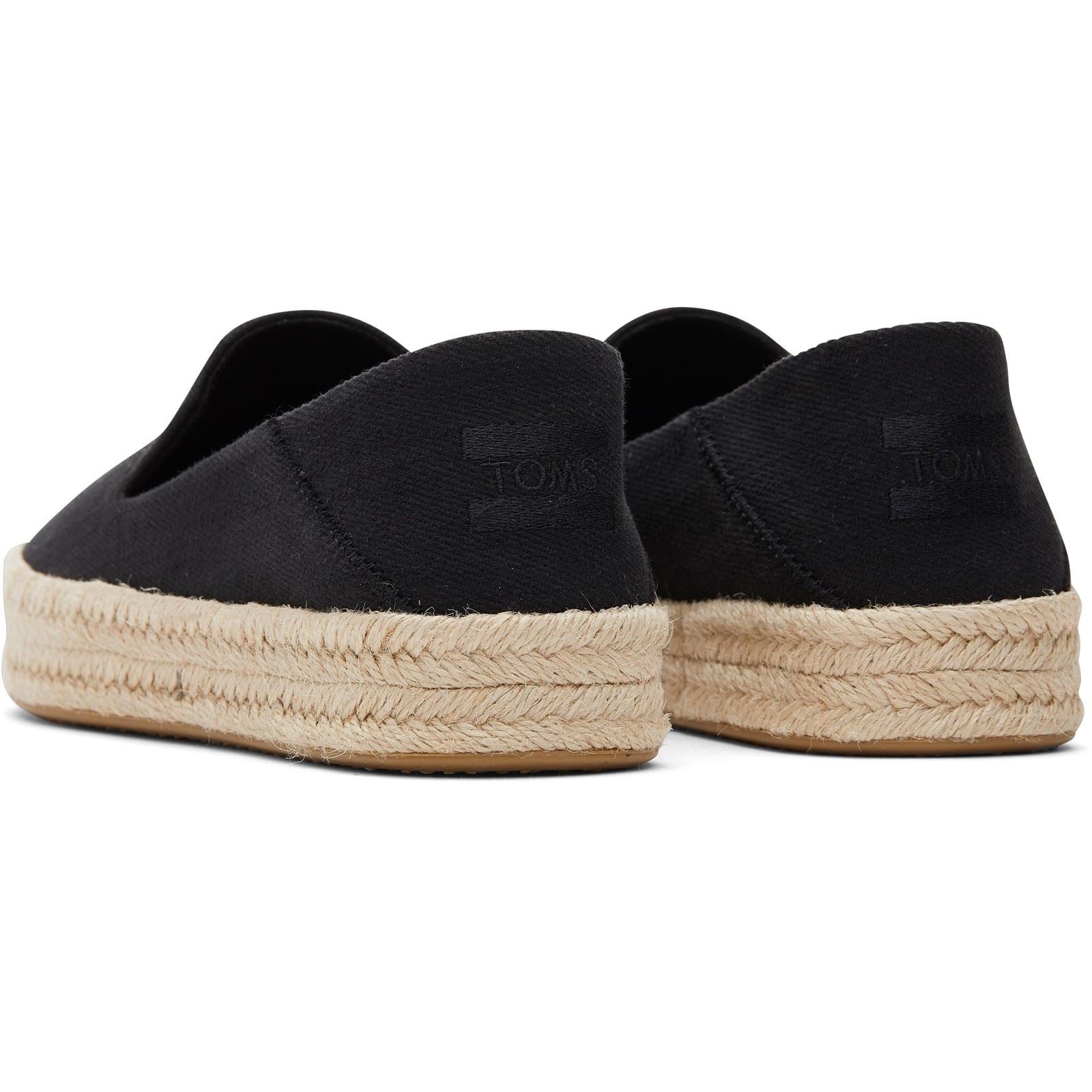 TOMS Carolina 100% Baumwolle Damen-Schwarze Farbespadrilles