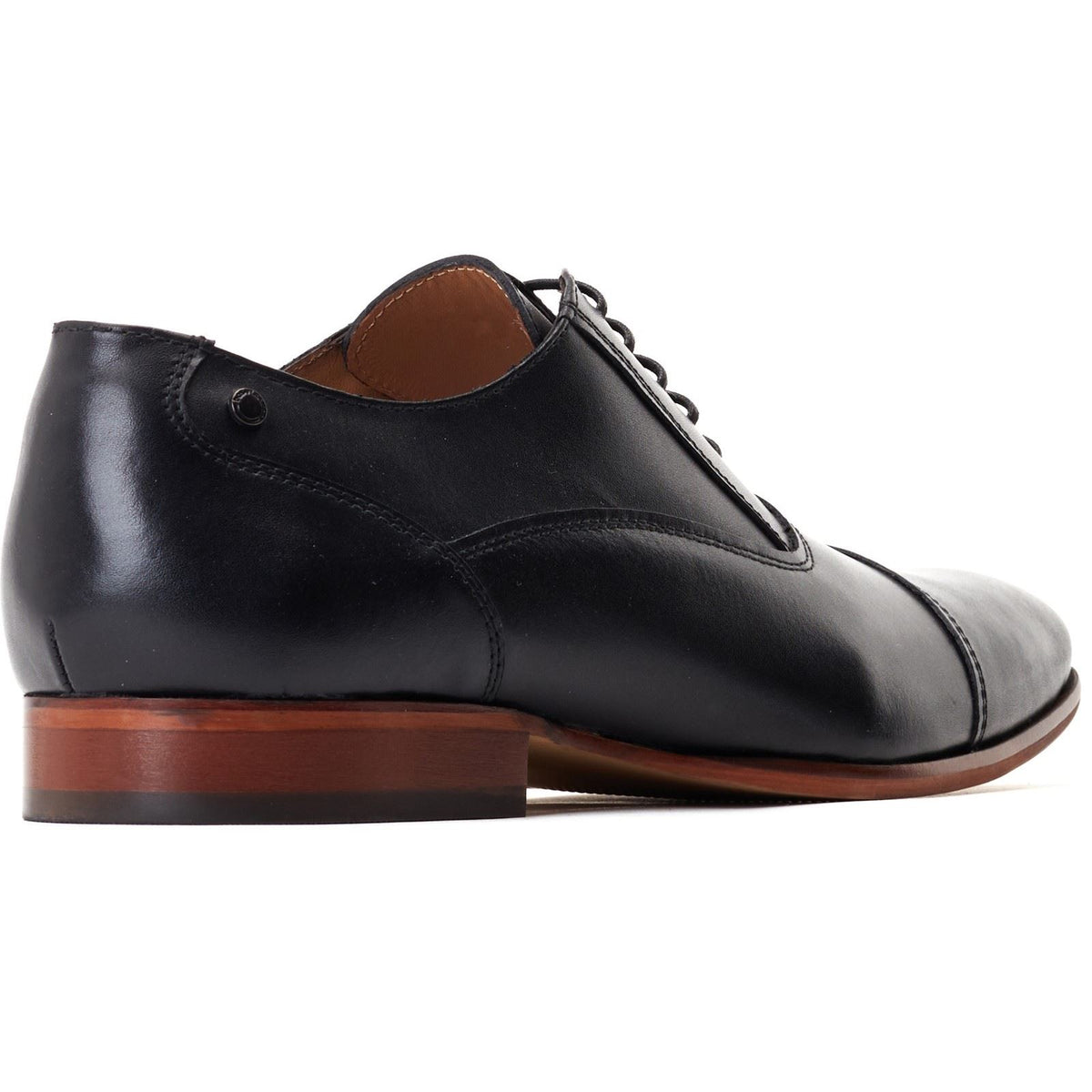 Base London Angelo Leder Herrenschuhe In Schwarz Oxford Stil