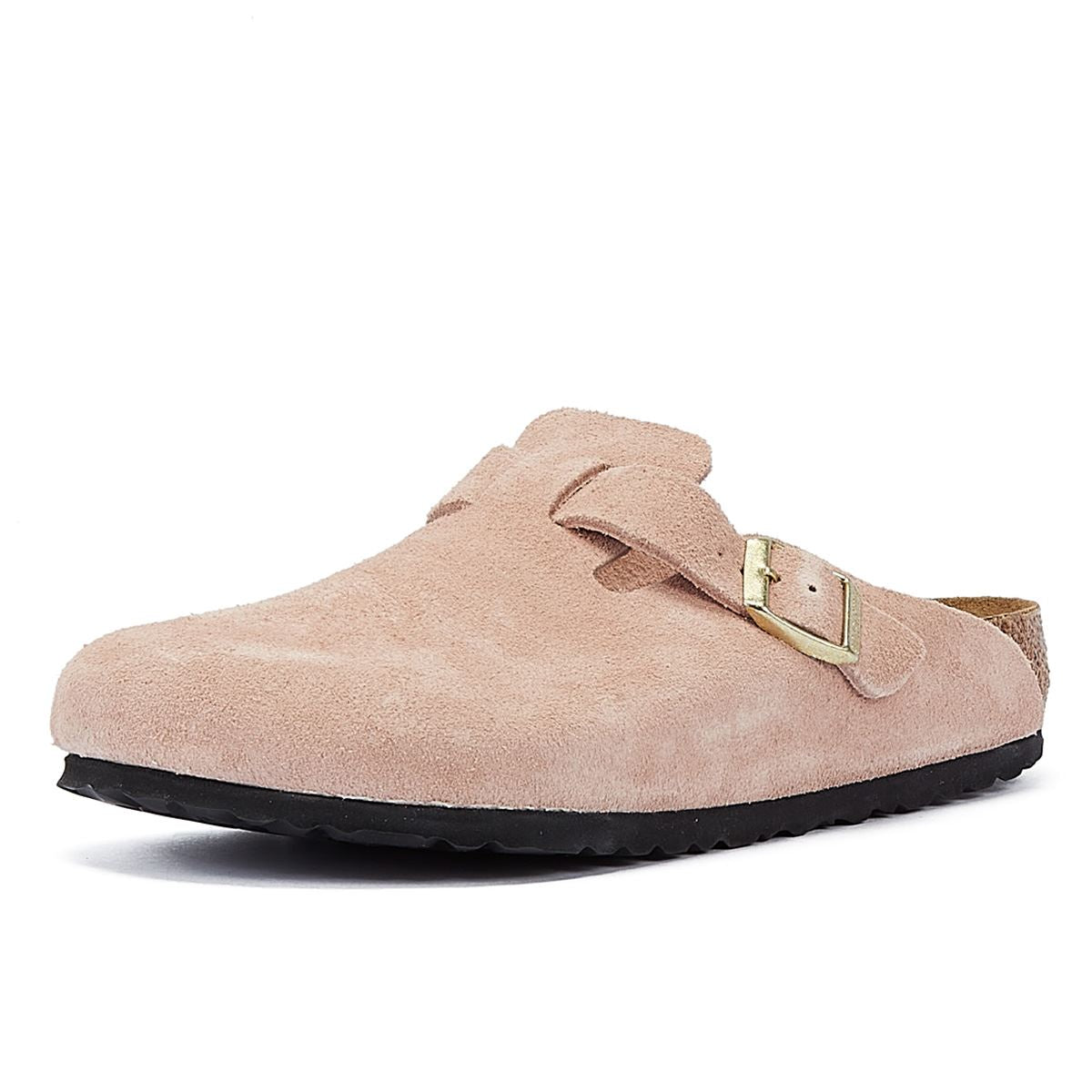 Birkenstock Boston Wildleder Damen Bequeme Schuhe In Hellrosa