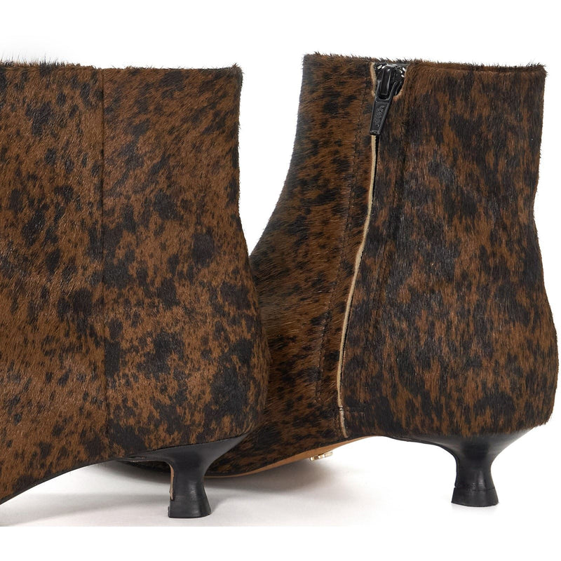 Dune Odore Leder Damen Hellbraune Hohem Absatz Stiefeletten