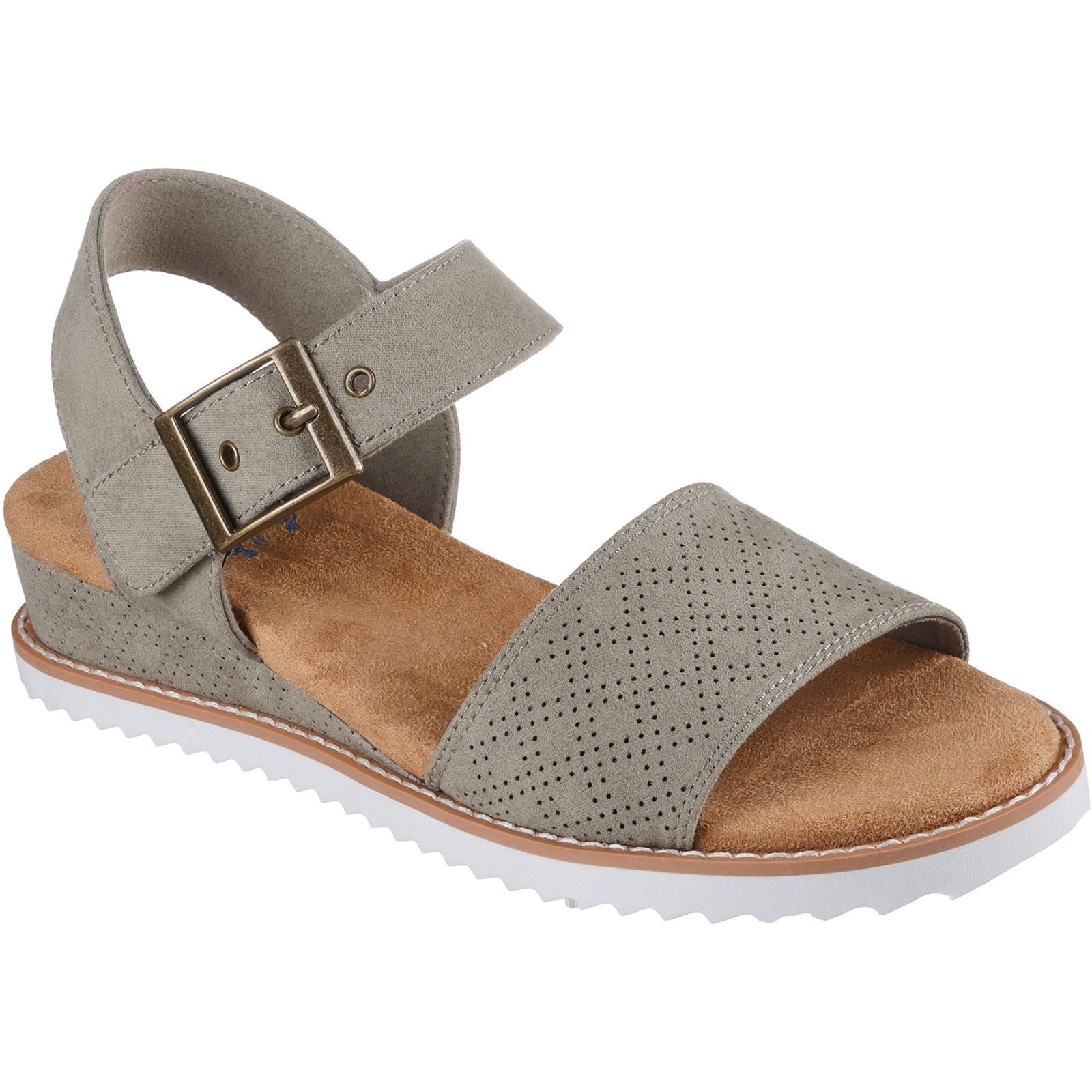 Skechers Desert Kiss Serendipitous Damen Sandalen Aus Polyestermaterial In Olivgrün