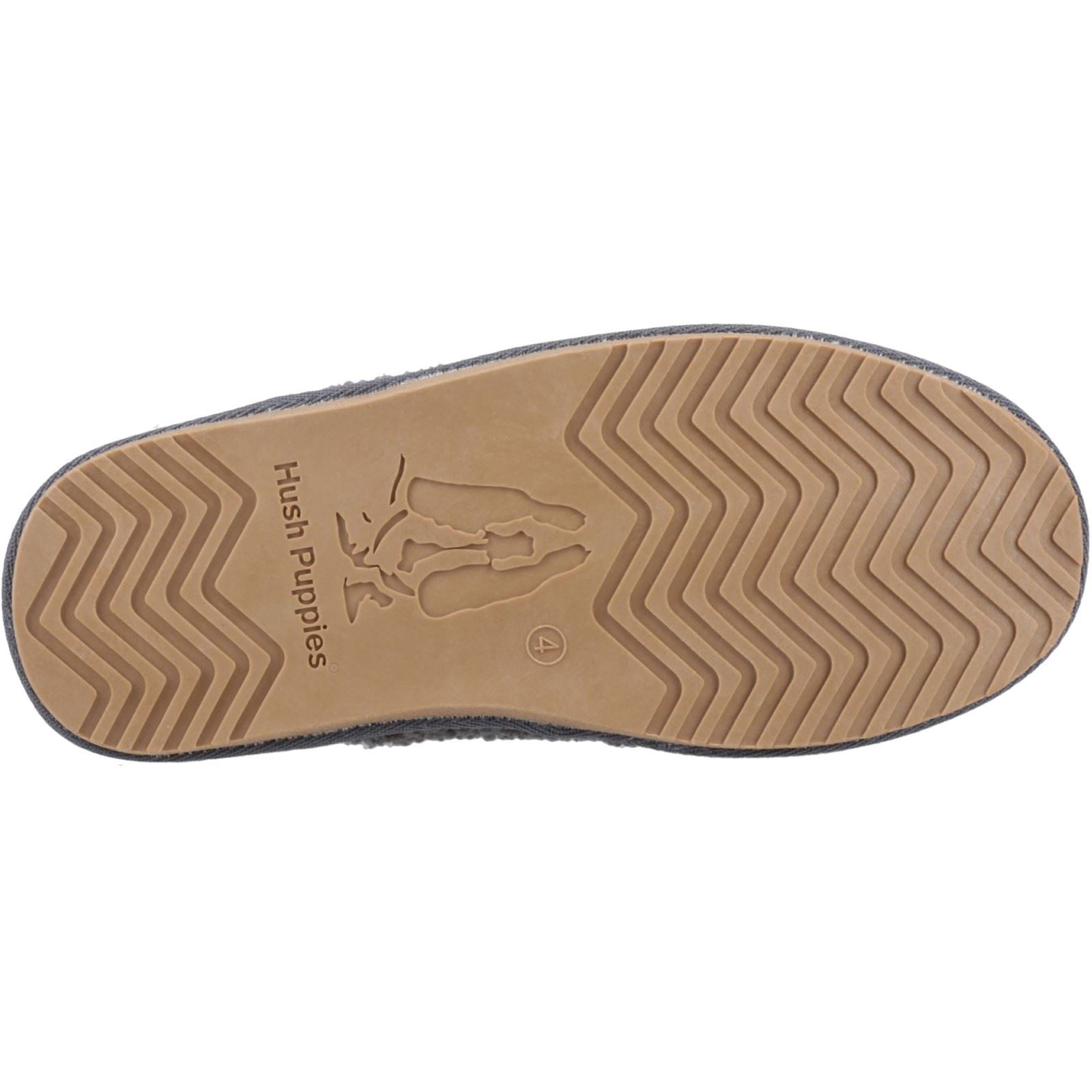Hush Puppies Joanna Damen Hausschuhe aus Textil in Kohlefarbe
