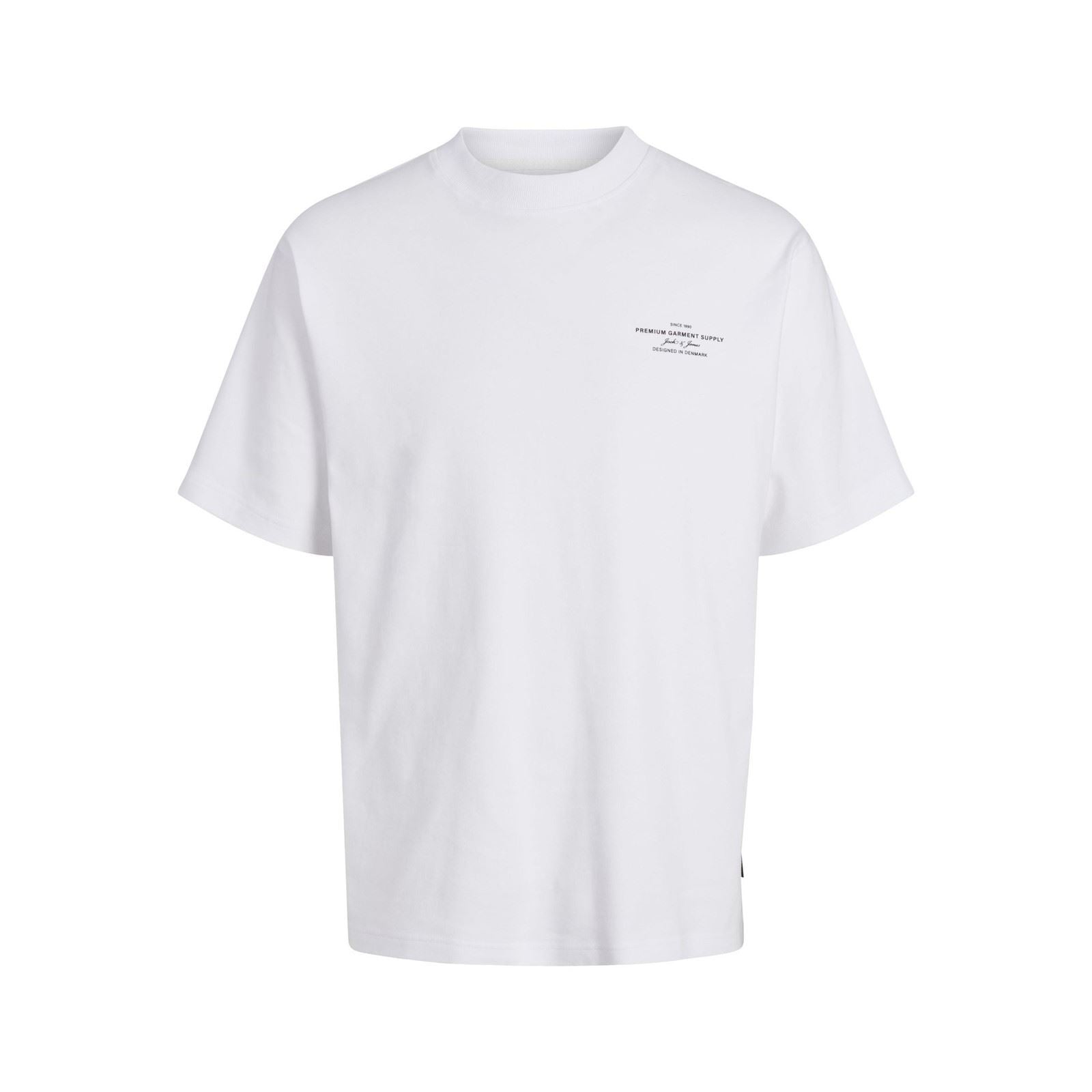 Jack & Jones Chad Branding Baumwolle Herren Weiße Kurzarm T-Shirts