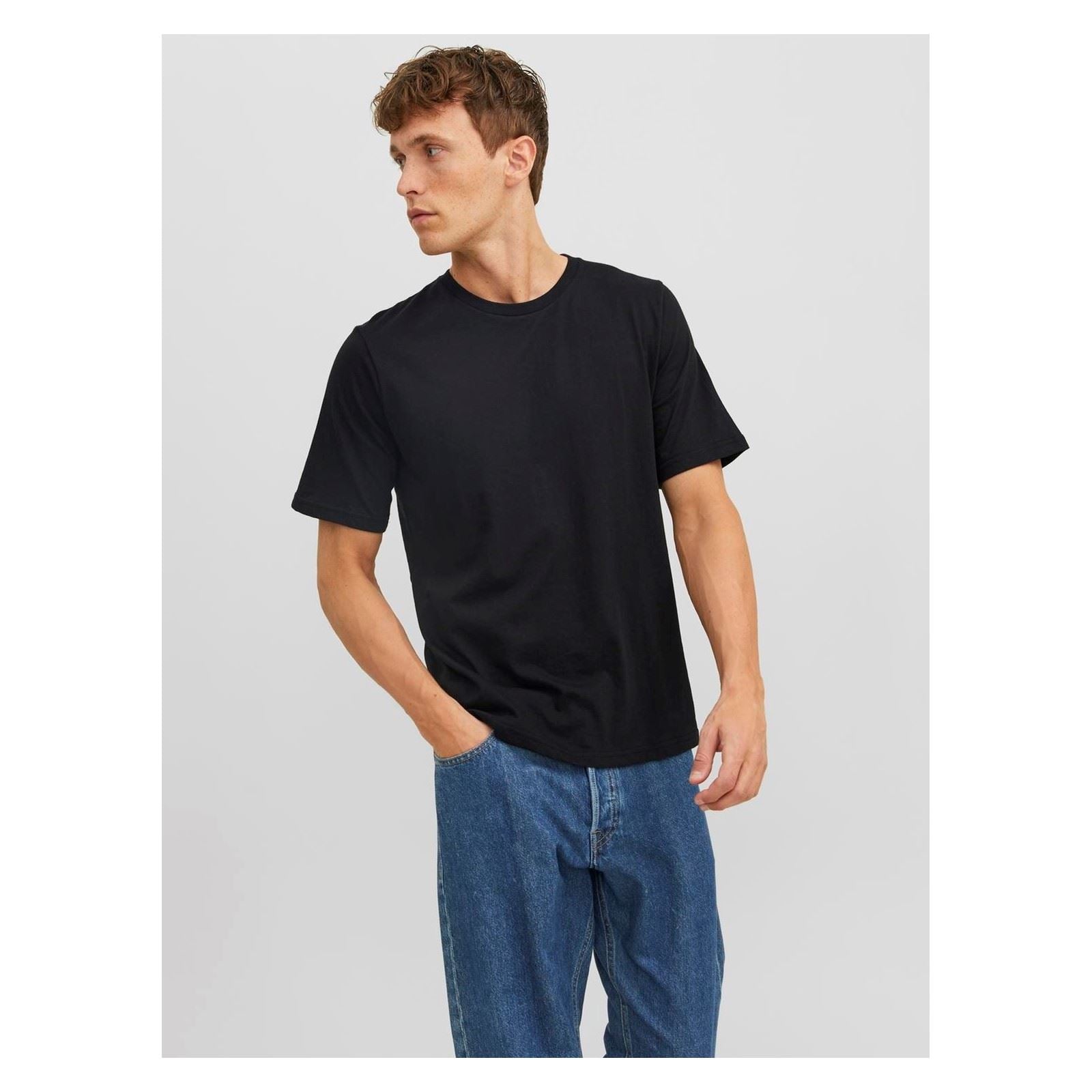Jack & Jones Under Tee 3er-Pack Baumwoll-Männer Schwarze Farbe Kurzarm T-Shirts