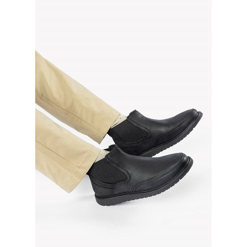 Hush Puppies Jenson Herren Stiefel aus schwarzem Leder