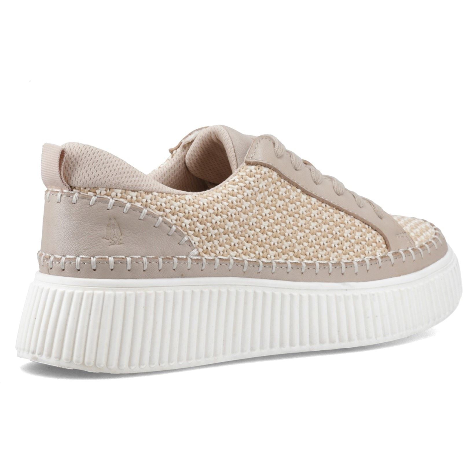 Hush Puppies Haisley Woven Textile Damen Sneakers In Taupe