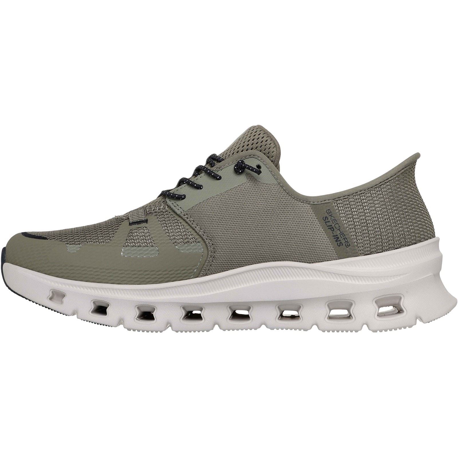 Skechers Glide-Step Pro Textil Herren Sneakers In Olive/Schwarz