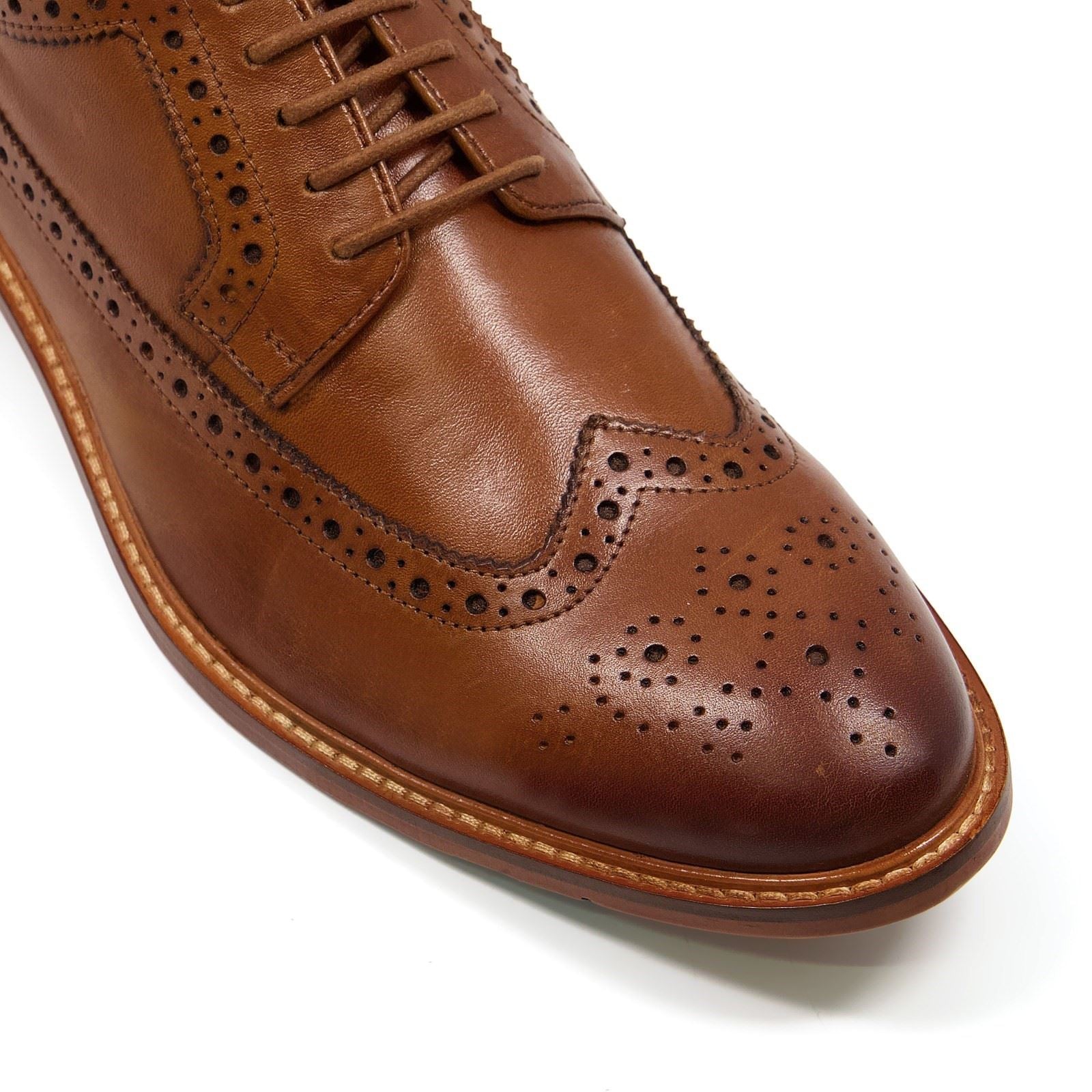 Dune Superior Wildleder Herren Braune Brogues-Schuhe