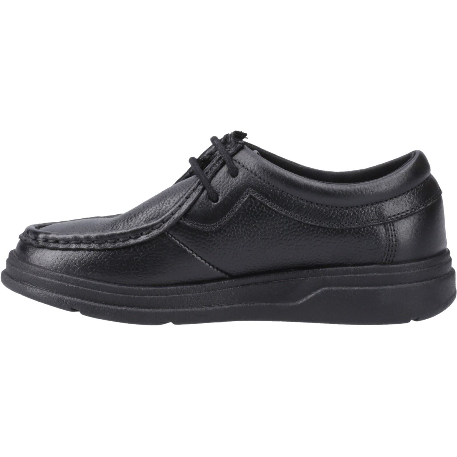 Hush Puppies Ronan Mocc Leder Jungen Schwarze Farbe Mokassin Schuhe