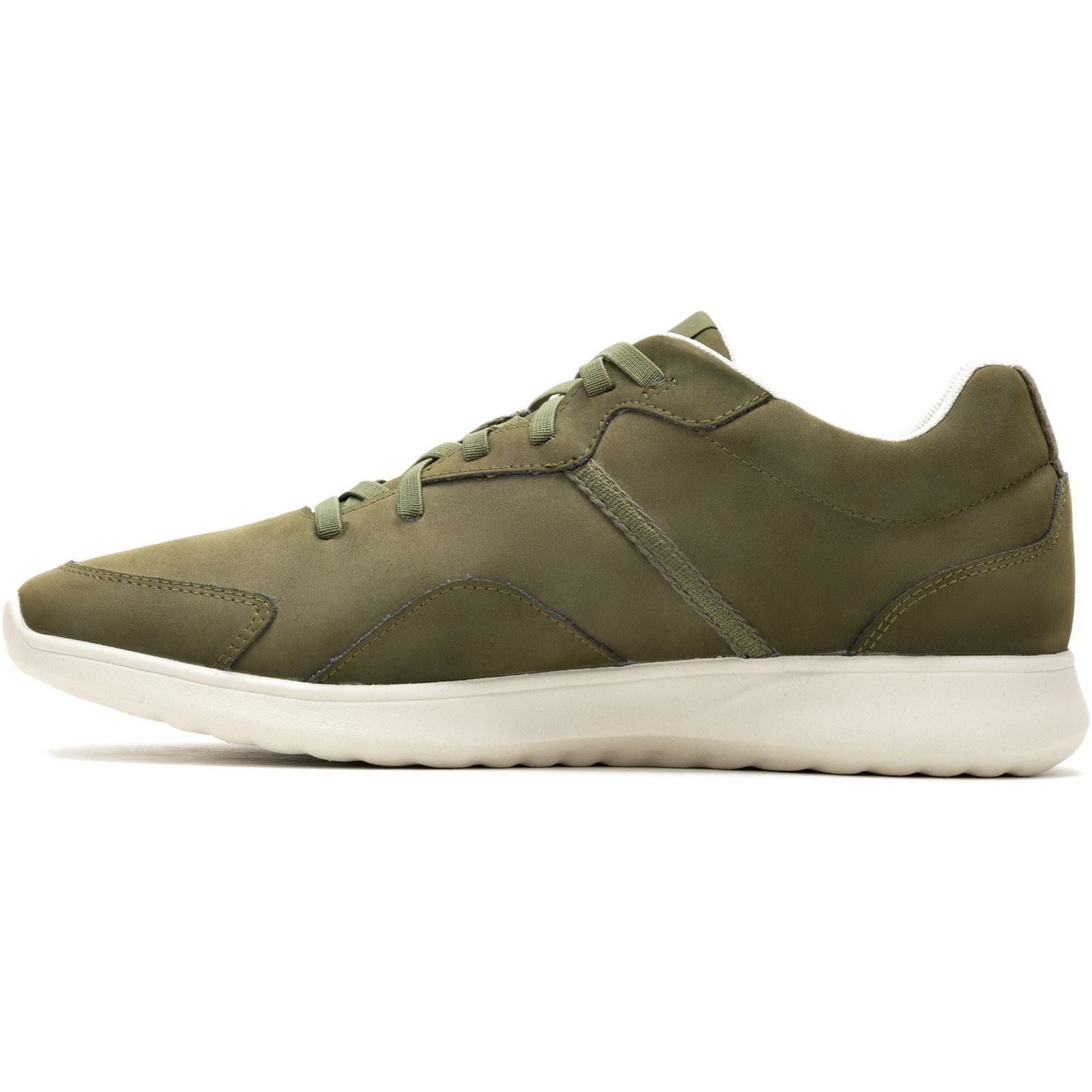 Hush Puppies The Good Leder Herren Olivgrüne Sneakers