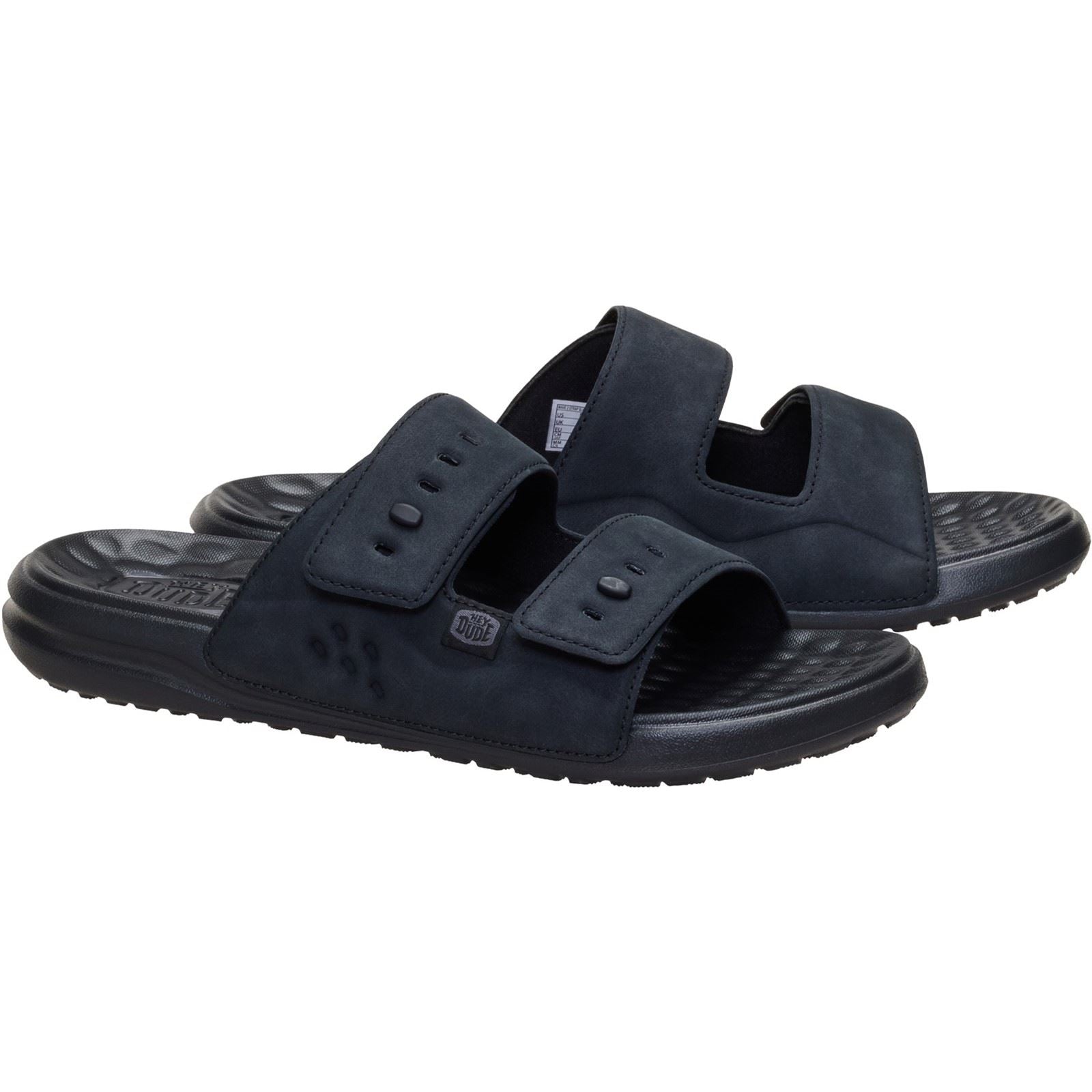 HEYDUDE Wave 2 Strap Polyurethan Herren Schwarz/Schwarz Sandalen