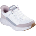 Skechers Contour Foam Cozy Fit Textile Damen Sneaker In Weiß/lavendel