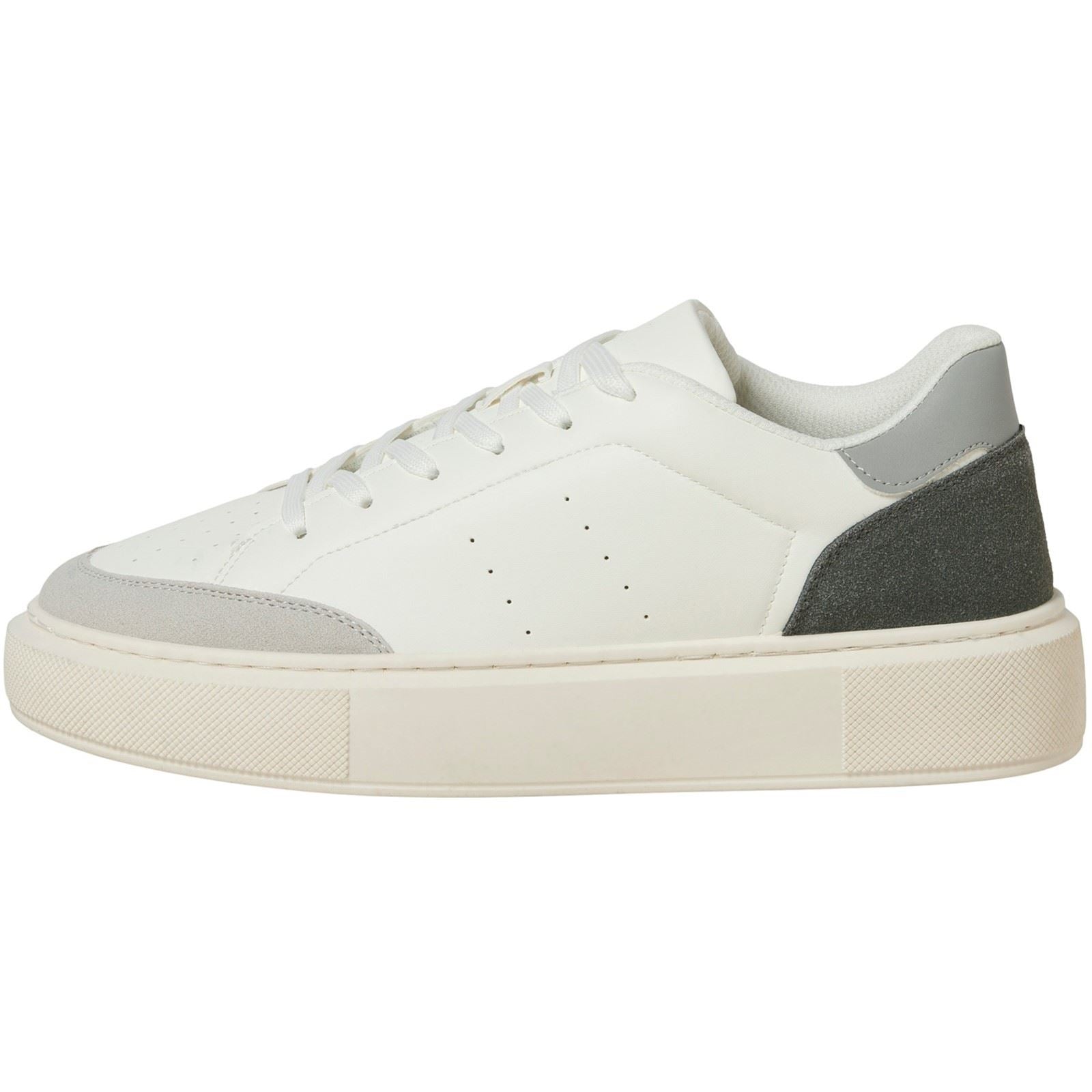 Jack & Jones Aspire Court Herren Sneakers Aus Polyurethan In Weiß/Vapour Blue/Castlerock