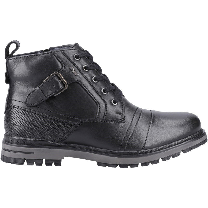 Pod Eros Schwarze Farbe Herrenlederstiefel