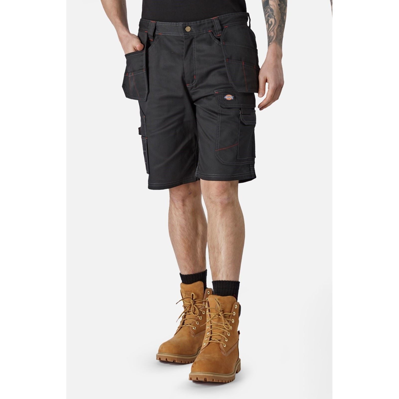 Dickies Redhawk Pro Work Polyester Herren Schwarze Arbeitskurze