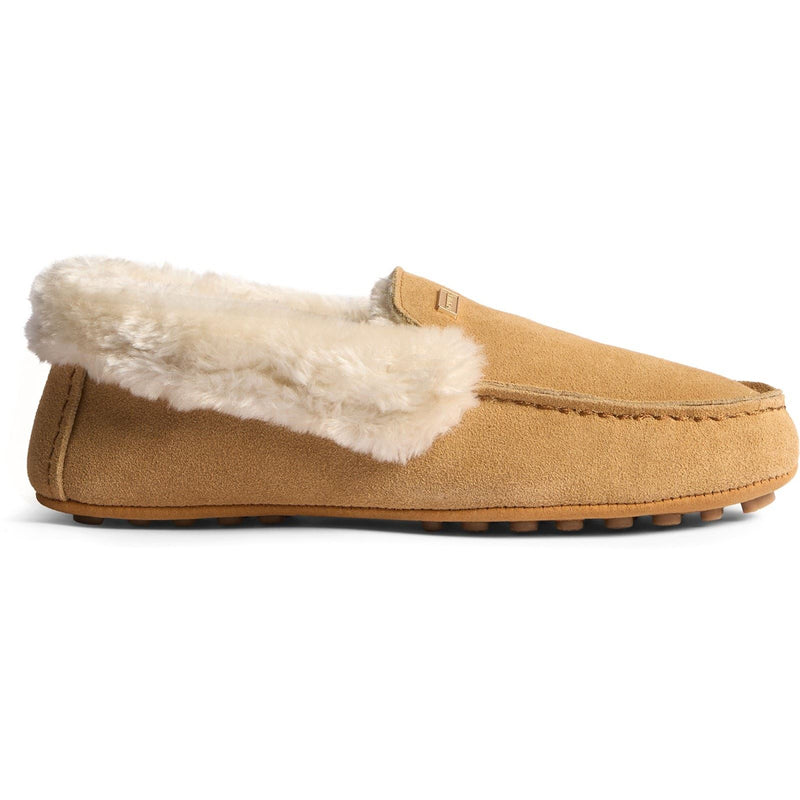 Hunter Womens Moccasin Sherpa Wildleder Damen Keks Hausschuhe