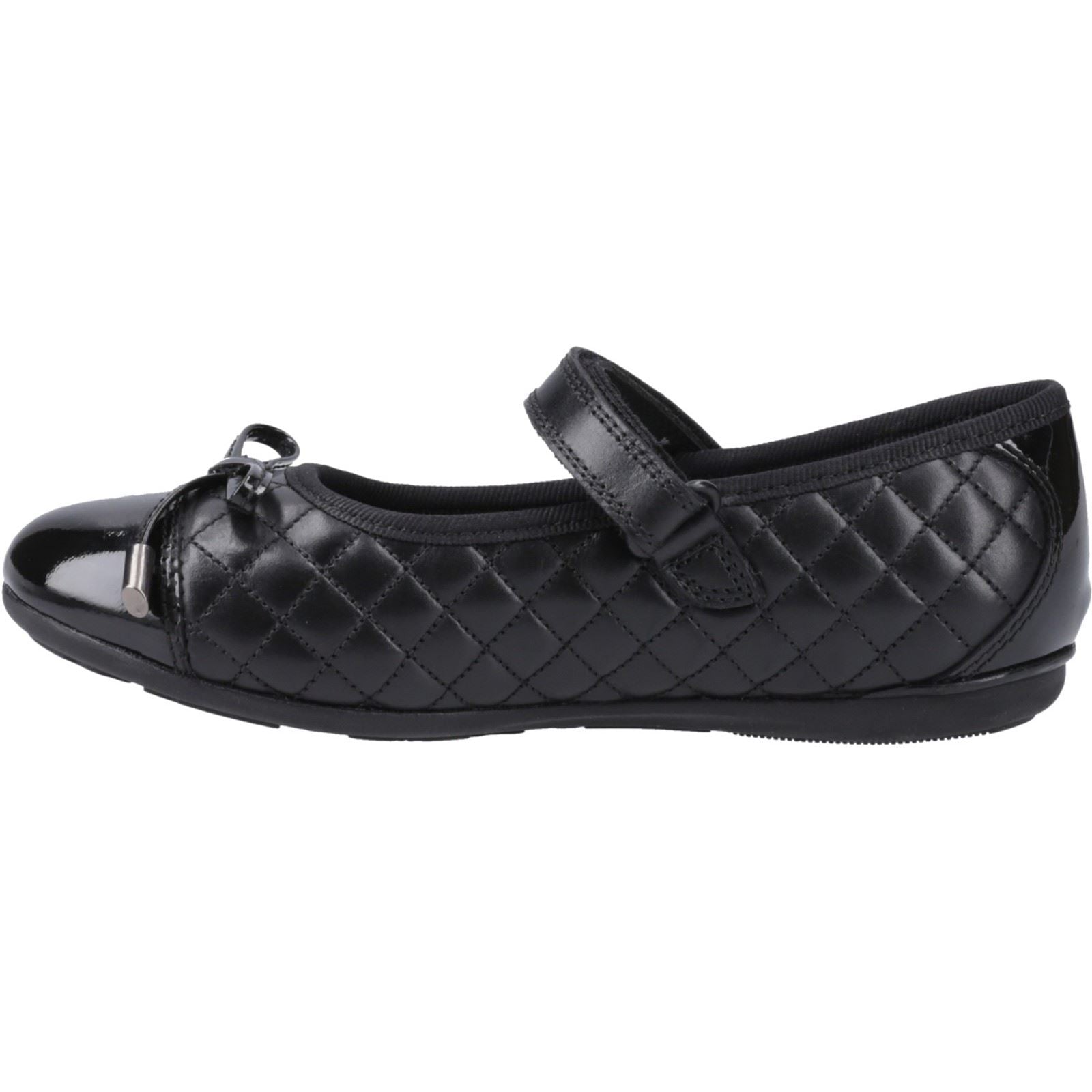 Hush Puppies Lottie Mädchenschwarze Ballettschuhe Aus Leder