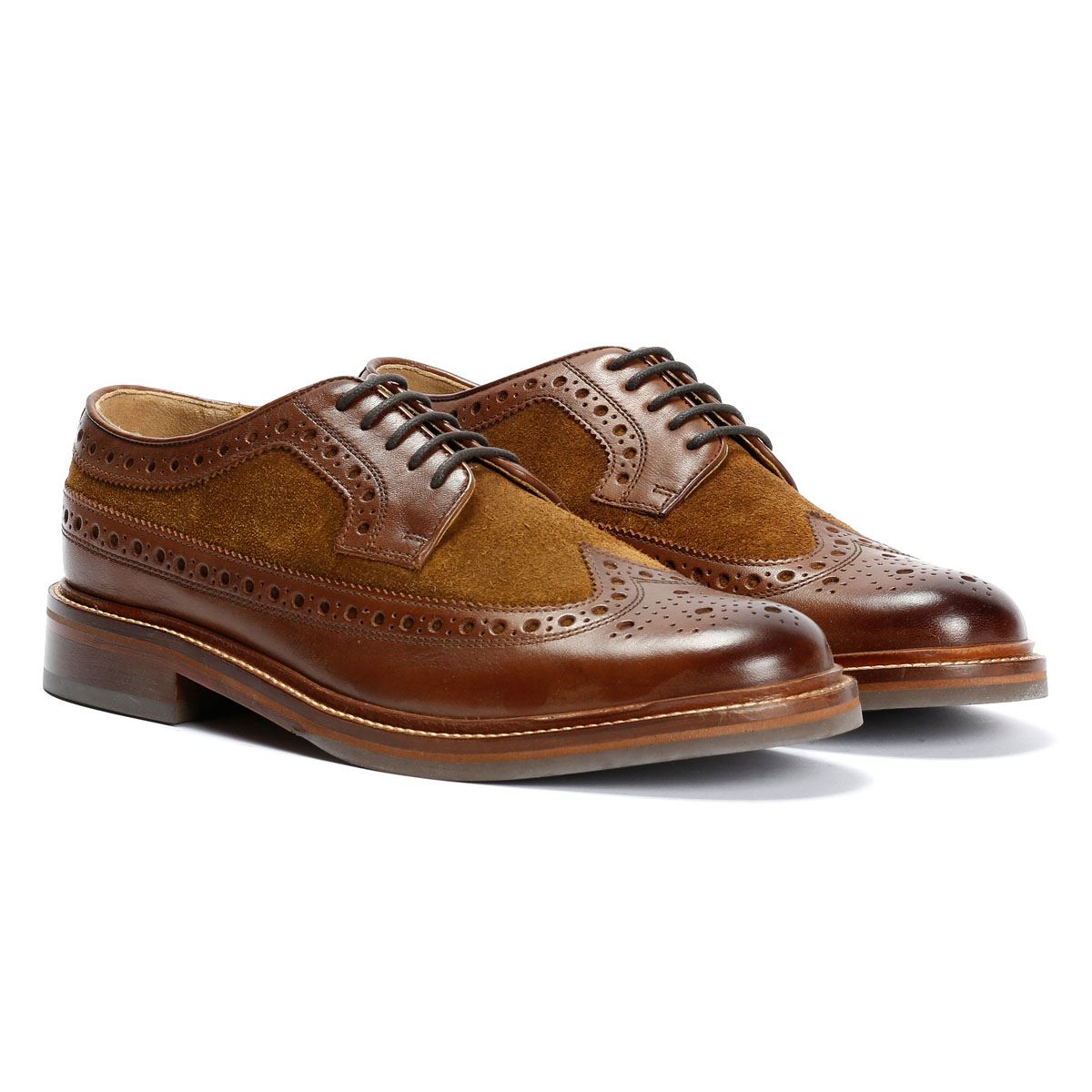Chapman & Moore Longwing Brogue Herren Leder Braune Schnürschuhe