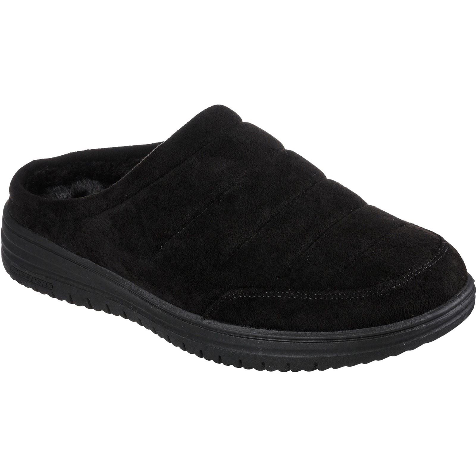 Skechers Relaxed Fit: Murette Garvanza Herren Pantoletten aus Mikrofaser in Schwarz