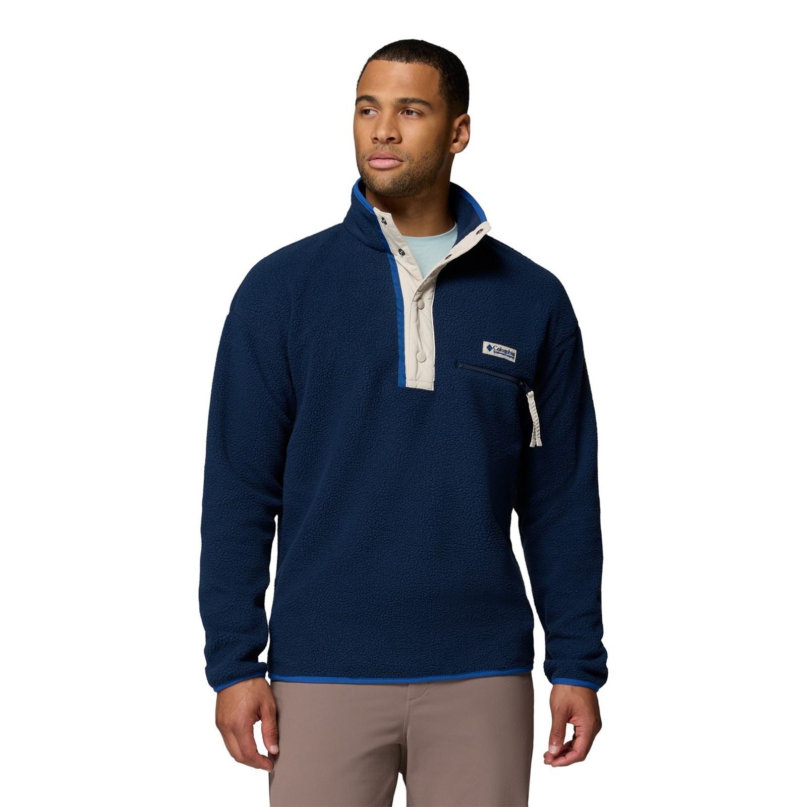 Columbia Helvetia II Half Snap Herren Blaue Fleecejacke