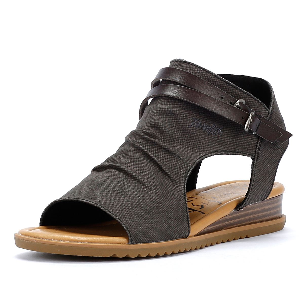 Blowfish Malibu Butterfly Denim Damen Sandalen Aus Schwarzem Denim