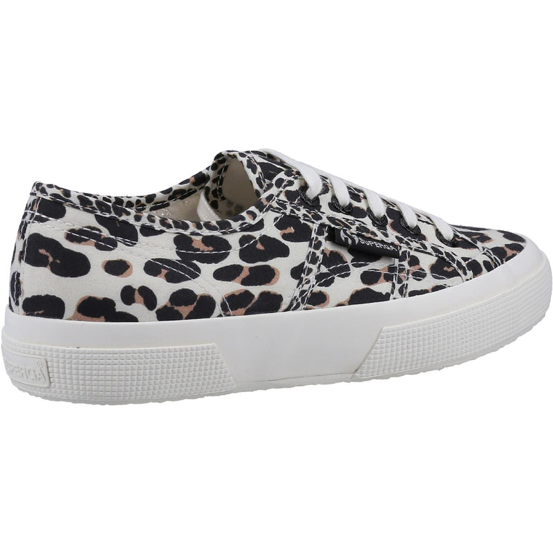 Superga 2750 Light Leopard Print Damen-Sneaker Aus Leicht Beigefarbenem Leopardenmuster Aus Baumwolle