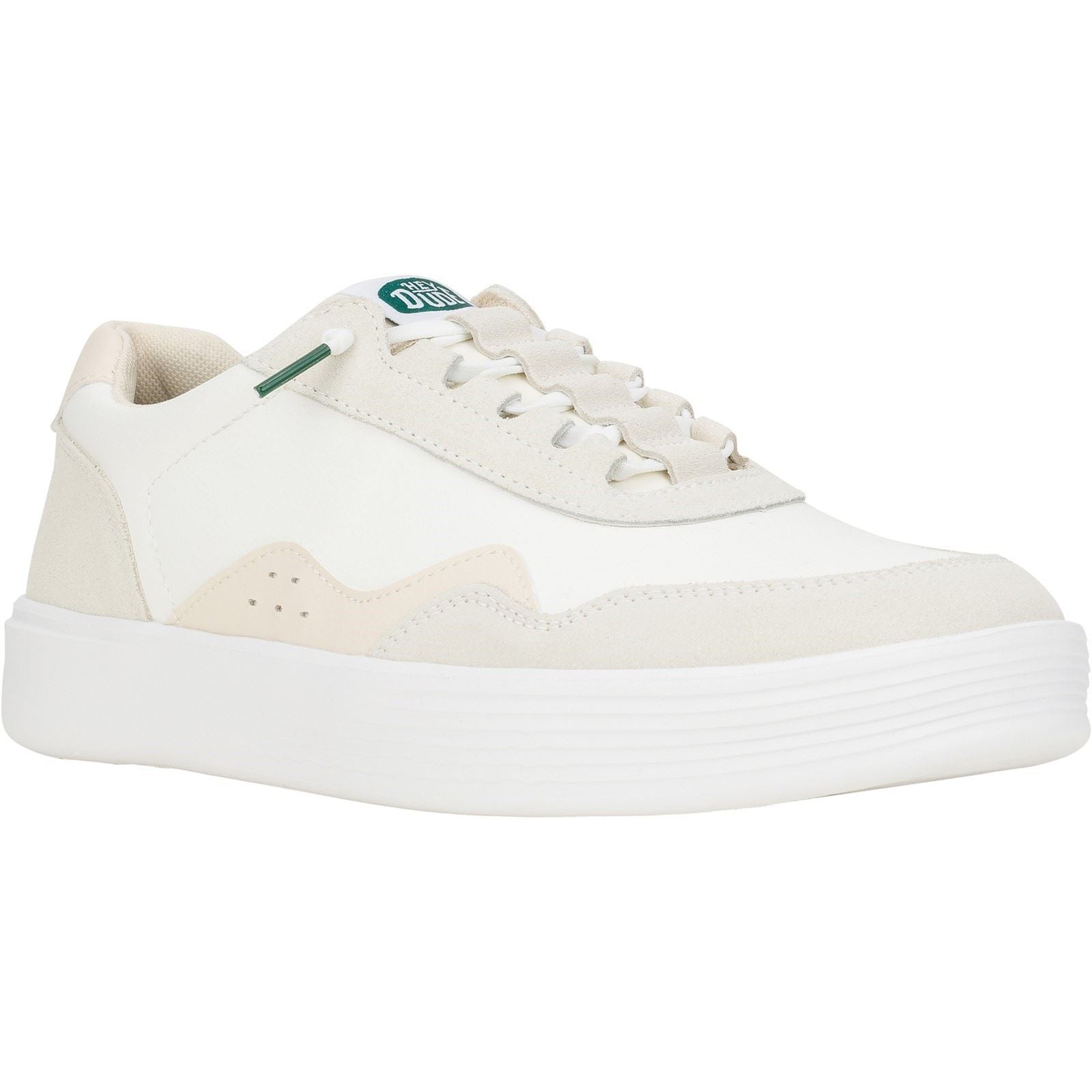 HEYDUDE Hudson Classic Wildleder Herren Sneakers In Hellbeige/Weiß