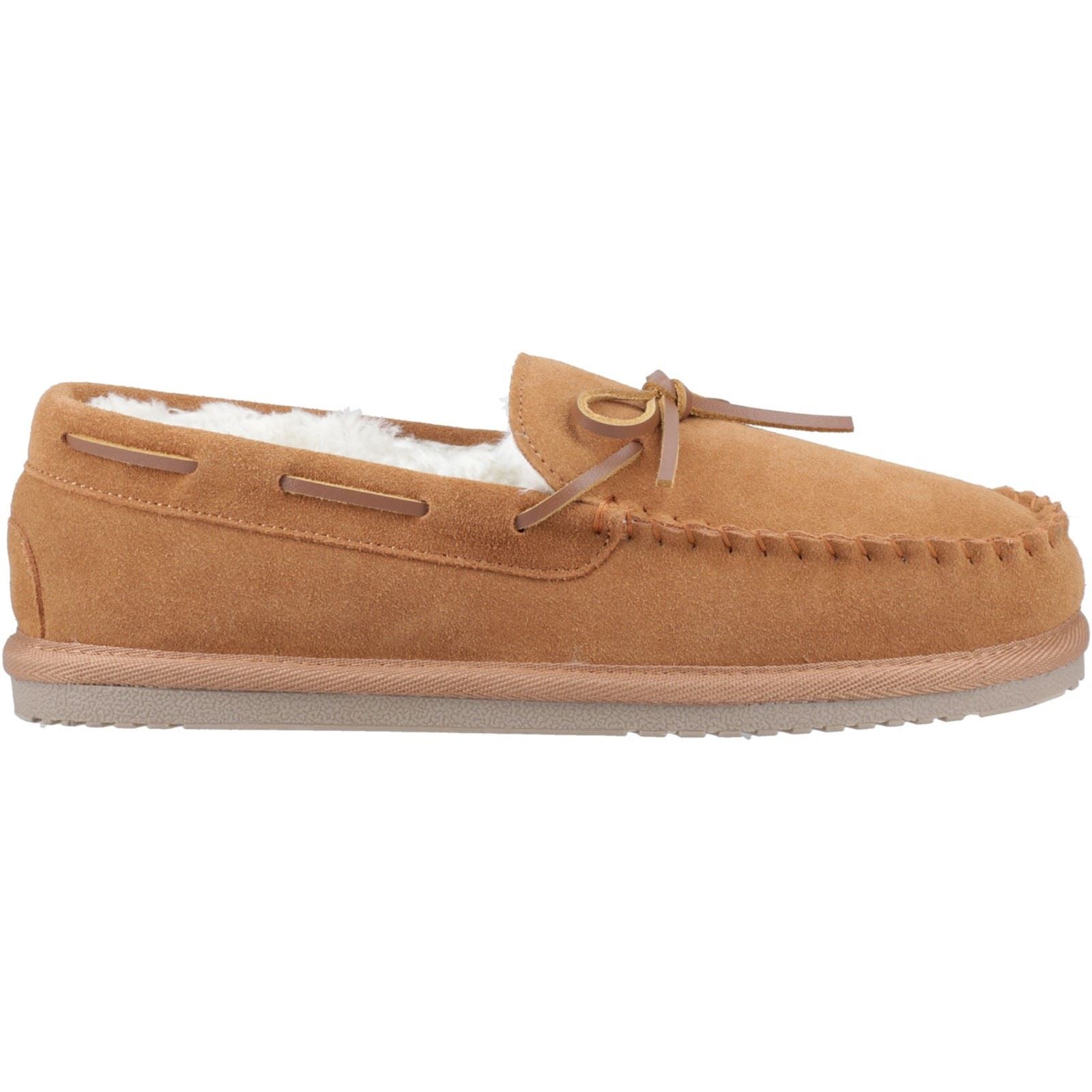 Hush Puppies Abraham Herren Hausschuhe aus Wildleder in Tan
