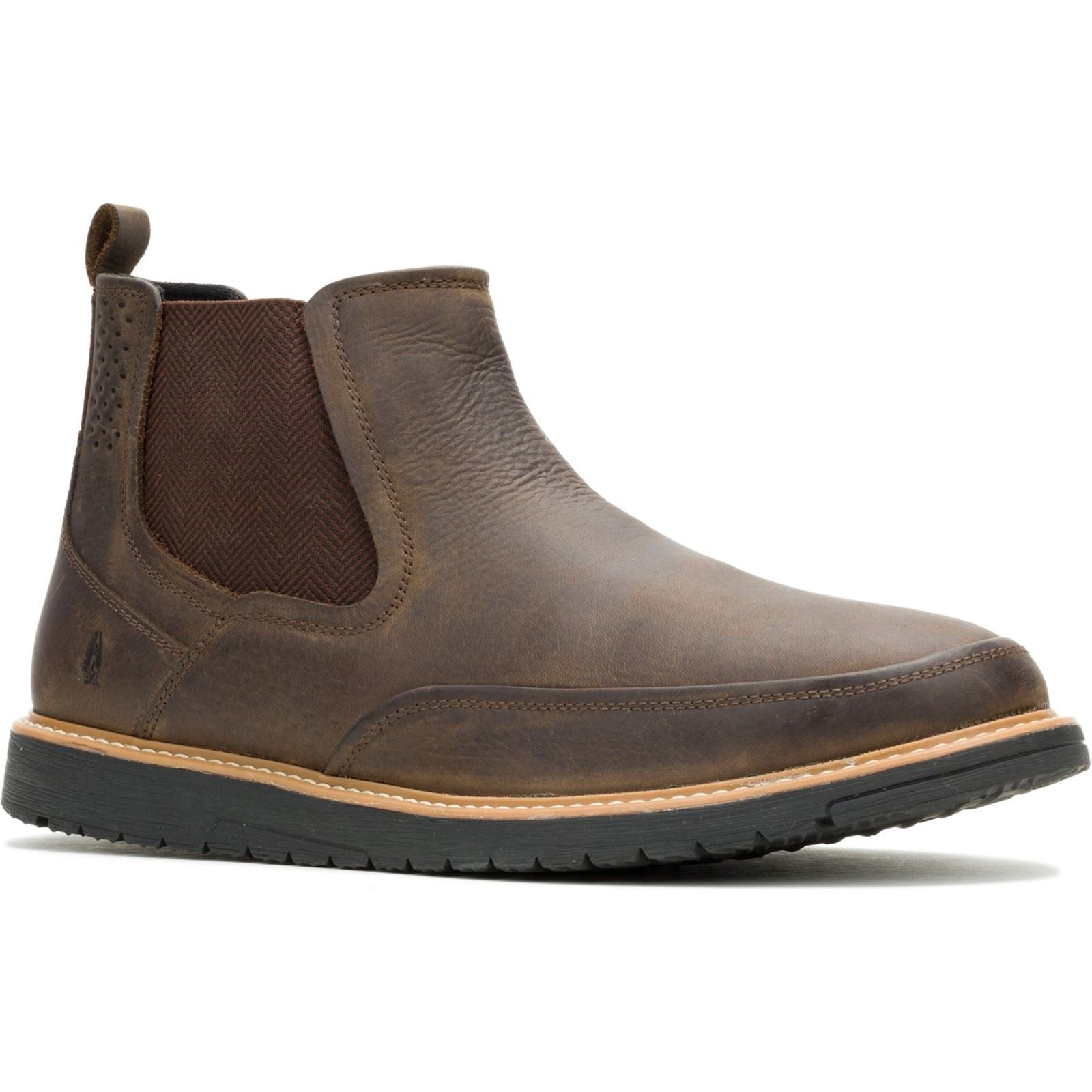 Hush Puppies Jenson Leder Herren Stiefel Braun