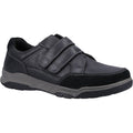 Hush Puppies Fabian Double Strap Leder Herren Schwarze Mokassins
