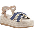 Hush Puppies Jemma Espadrille Damen Sandalen Aus Polyurethan In Marineblau